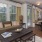 a living room with a couch and table