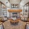 a living room with a fireplace