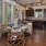 a kitchen with a dining table